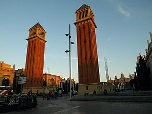 Venetian Towers and Palau National in the back