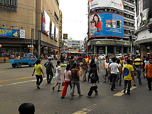 hustle bustle in the downtown