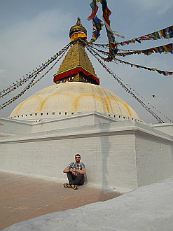 me at the Boudhanath Stupa