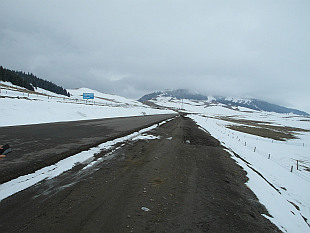 through the snowy Xinjiang province